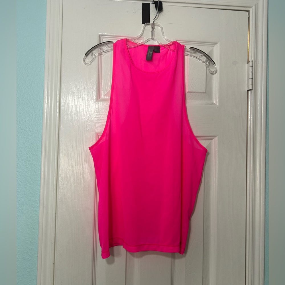 Sweaty Betty Womens Bright Pink Workout Sheer Cover Tank